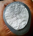 Metal Circle Rock Powder Silver